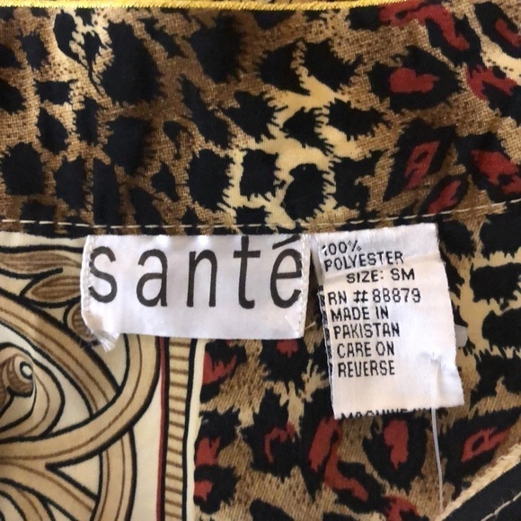 SANTE’ Leopard Moroccan/Bohemian Dress Sz S/M - Picture 7 of 13